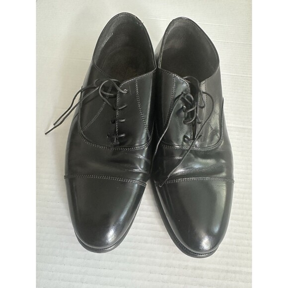 Stafford men\'s black cap toe Oxford dress shoes size 9.5 main image 6